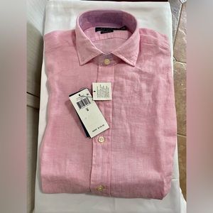 Polo Ralph Lauren Classic Fit Linen pink Shirt
